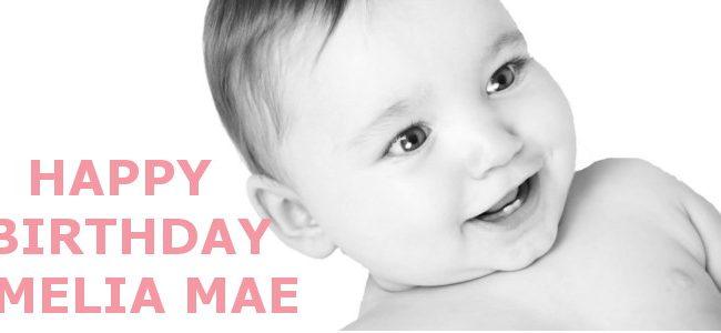 Happy 1st Birthday Amelia Mae