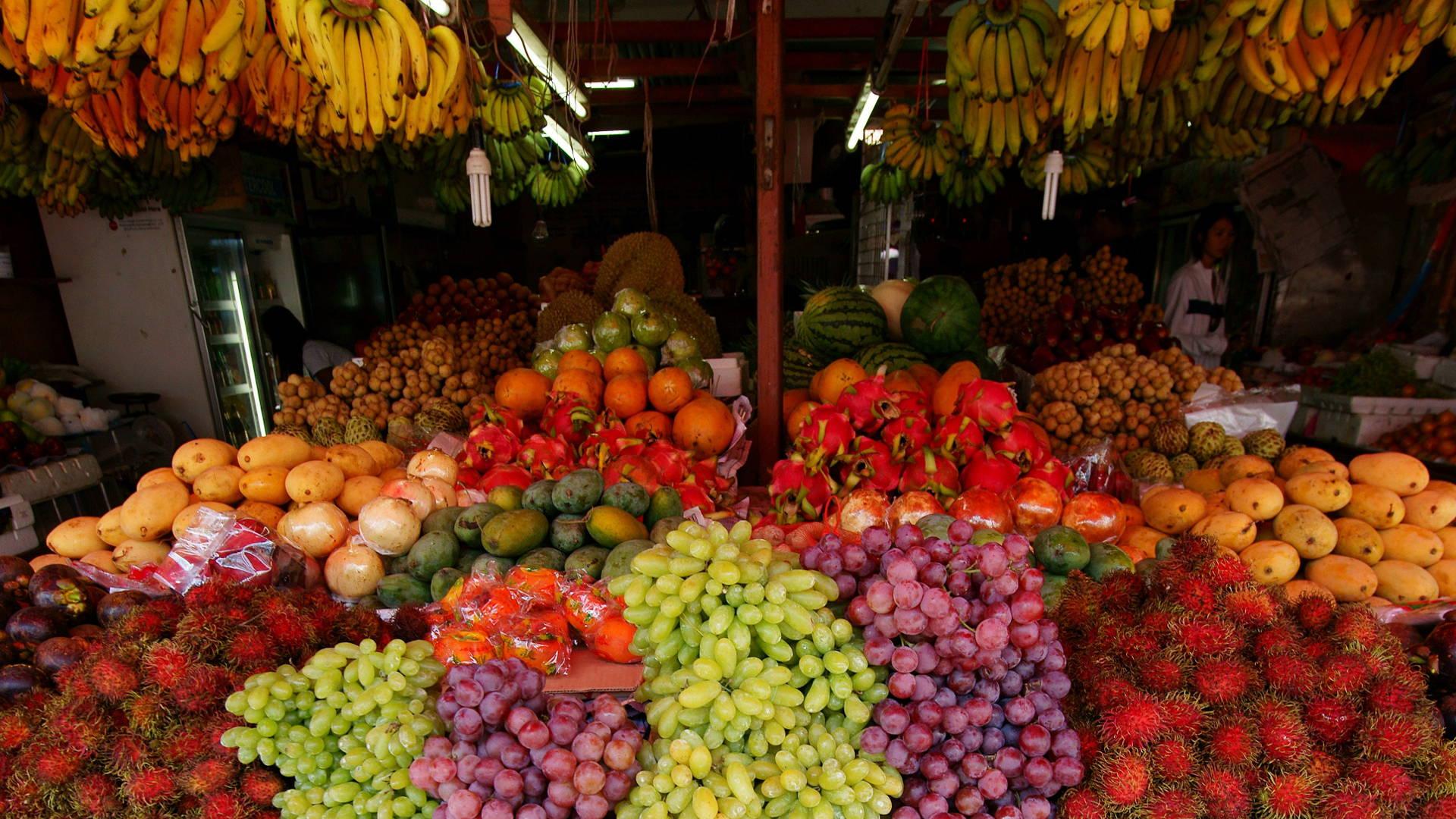 Stand Full Of Fruits