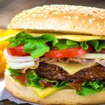 Cheeseburger and Potato Wedges