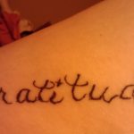 Tattoo With The Word Gratitude