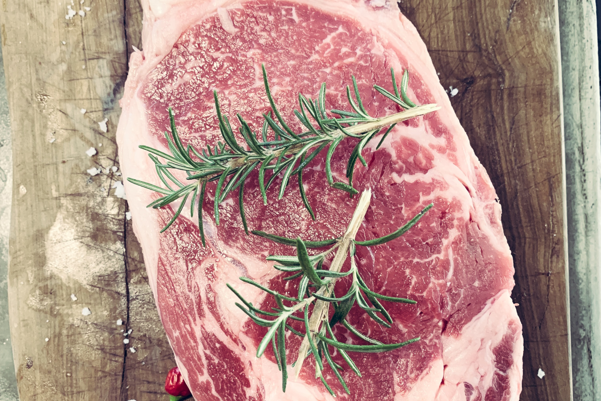 Meat On A Wooden Board